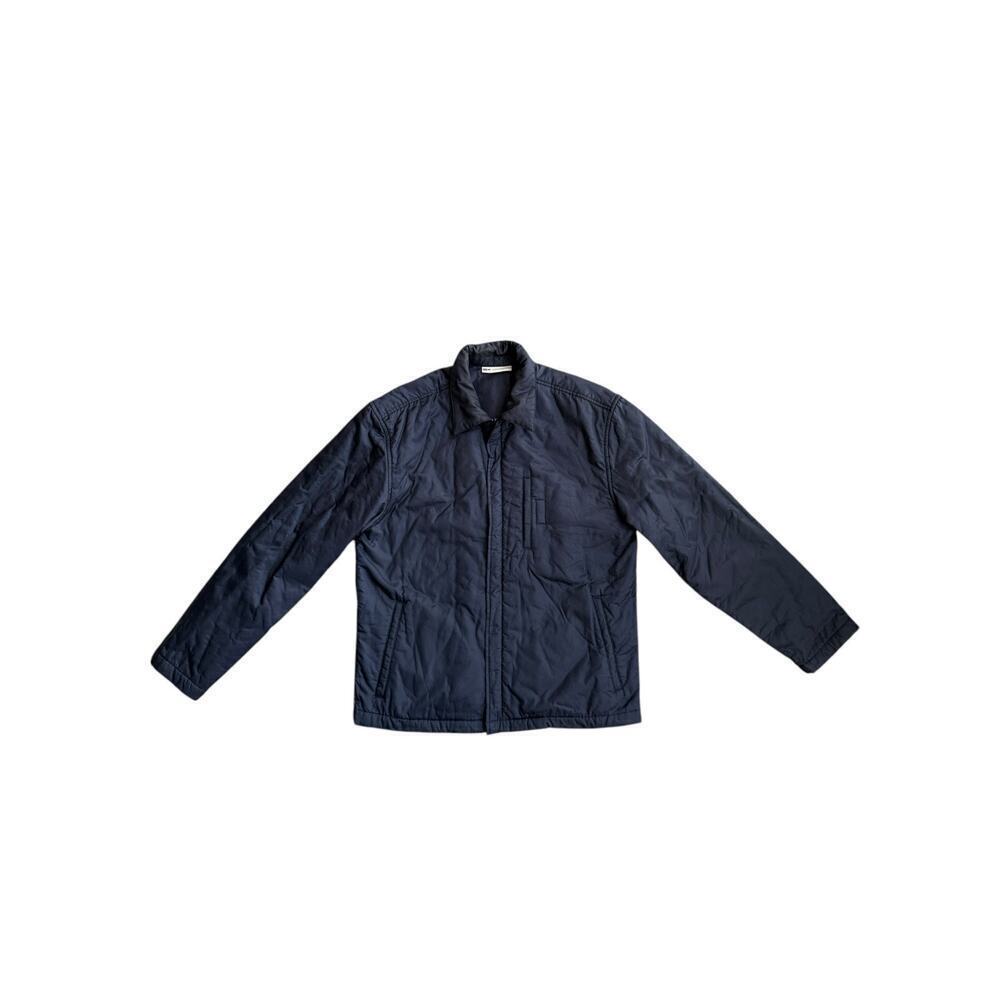 WILKE-RODRIGUEZ Bomber Jacket Mens M Navy Blue Lined Zip